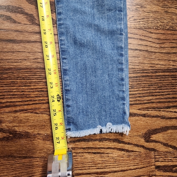 Flying Monkey Distressed Skinny Blue Denim Jeans - Picture 5 of 6